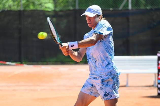 TENNIS - ATP, Tennis Herren DANUBE Upper Austria Open MAUTHAUSEN,AUSTRIA,29.APR.25 - TENNIS - ATP Challenger Tour, DANUBE Upper Austria Open. Image shows Lukas Neumayer (AUT).  GEPAxpictures xChristianxMoser