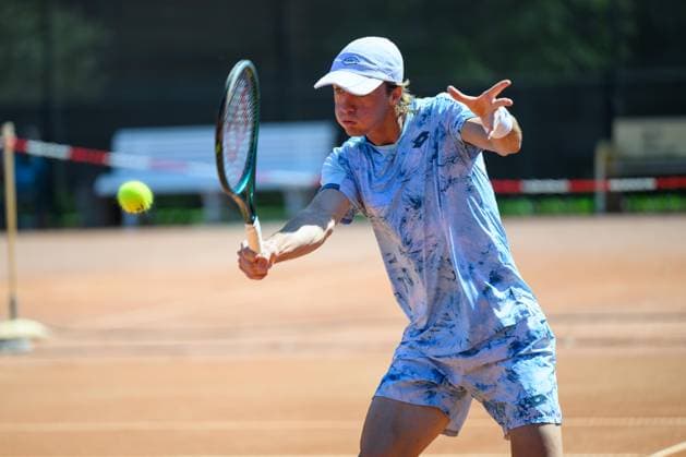 TENNIS - ATP, Tennis Herren DANUBE Upper Austria Open MAUTHAUSEN,AUSTRIA,29.APR.25 - TENNIS - ATP Challenger Tour, DANUBE Upper Austria Open. Image shows Lukas Neumayer (AUT).  GEPAxpictures xChristianxMoser