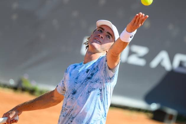 TENNIS - ATP, Tennis Herren DANUBE Upper Austria Open MAUTHAUSEN,AUSTRIA,29.APR.25 - TENNIS - ATP Challenger Tour, DANUBE Upper Austria Open. Image shows Lukas Neumayer (AUT).  GEPAxpictures xChristianxMoser