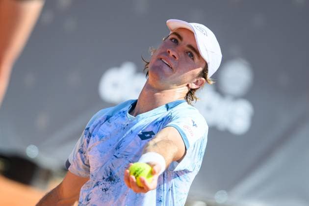 TENNIS - ATP, Tennis Herren DANUBE Upper Austria Open MAUTHAUSEN,AUSTRIA,29.APR.25 - TENNIS - ATP Challenger Tour, DANUBE Upper Austria Open. Image shows Lukas Neumayer (AUT).  GEPAxpictures xChristianxMoser
