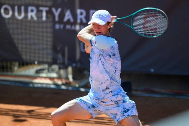 TENNIS - ATP, Tennis Herren DANUBE Upper Austria Open MAUTHAUSEN,AUSTRIA,29.APR.25 - TENNIS - ATP Challenger Tour, DANUBE Upper Austria Open. Image shows Lukas Neumayer (AUT).  GEPAxpictures xChristianxMoser