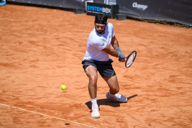 TENNIS - ATP, Tennis Herren DANUBE Upper Austria Open MAUTHAUSEN,AUSTRIA,29.APR.25 - TENNIS - ATP Challenger Tour, DANUBE Upper Austria Open. Image shows Nikoloz Basilashvili (GEO).  GEPAxpictures xChristianxMoser