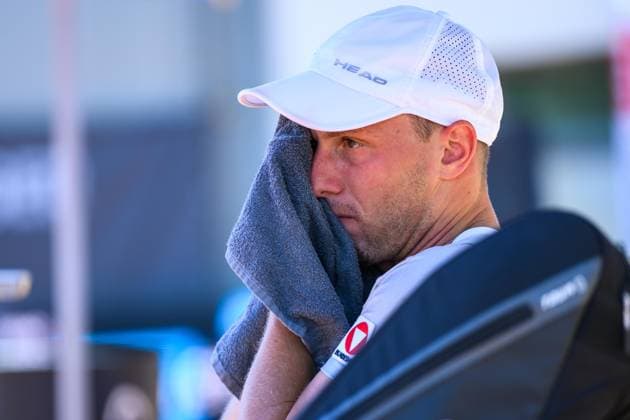TENNIS - ATP, Tennis Herren DANUBE Upper Austria Open MAUTHAUSEN,AUSTRIA,29.APR.25 - TENNIS - ATP Challenger Tour, DANUBE Upper Austria Open. Image shows Filip Misolic (AUT).  GEPAxpictures xChristianxMoser