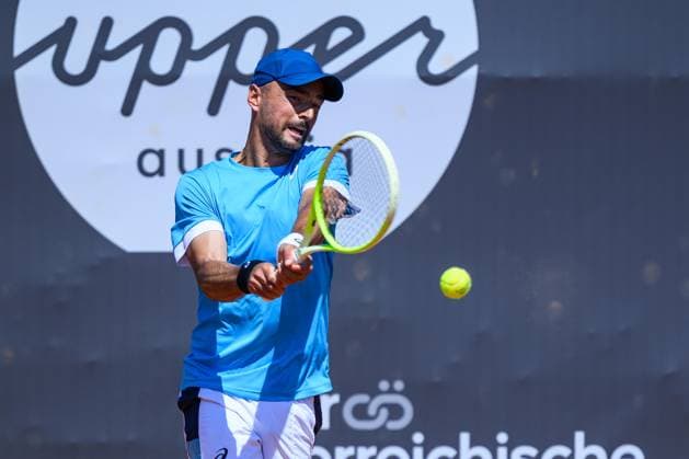 TENNIS - ATP, Tennis Herren DANUBE Upper Austria Open MAUTHAUSEN,AUSTRIA,29.APR.25 - TENNIS - ATP Challenger Tour, DANUBE Upper Austria Open. Image shows Dimitar Kuzmanov (BUL).  GEPAxpictures xChristianxMoser