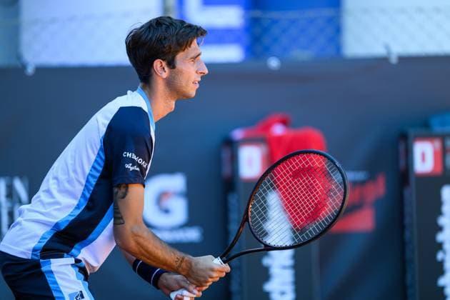 TENNIS - ATP, Tennis Herren DANUBE Upper Austria Open MAUTHAUSEN,AUSTRIA,29.APR.25 - TENNIS - ATP Challenger Tour, DANUBE Upper Austria Open. Image shows Matteo Gigante (ITA).  GEPAxpictures xChristianxMoser
