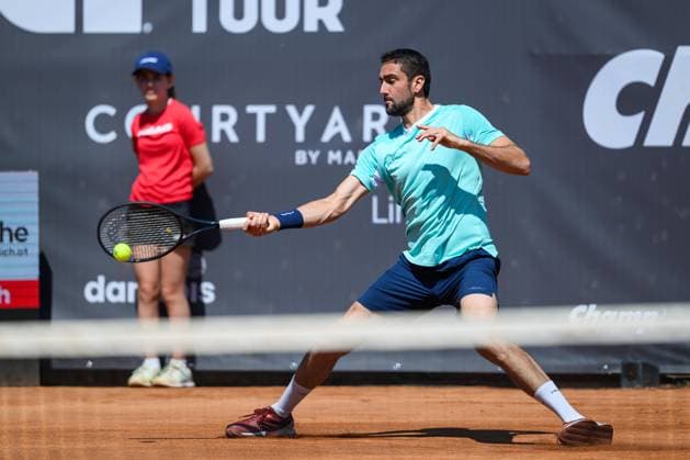 TENNIS - ATP, Tennis Herren DANUBE Upper Austria Open MAUTHAUSEN,AUSTRIA,29.APR.25 - TENNIS - ATP Challenger Tour, DANUBE Upper Austria Open. Image shows Marin Cilic (CRO).  GEPAxpictures xChristianxMoser
