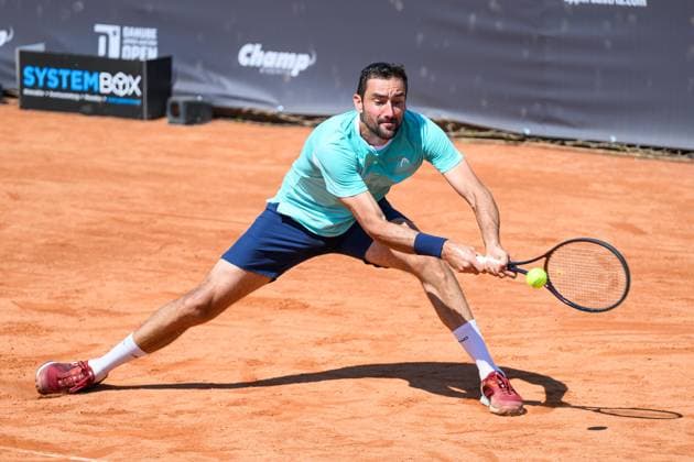 TENNIS - ATP, Tennis Herren DANUBE Upper Austria Open MAUTHAUSEN,AUSTRIA,29.APR.25 - TENNIS - ATP Challenger Tour, DANUBE Upper Austria Open. Image shows Marin Cilic (CRO).  GEPAxpictures xChristianxMoser