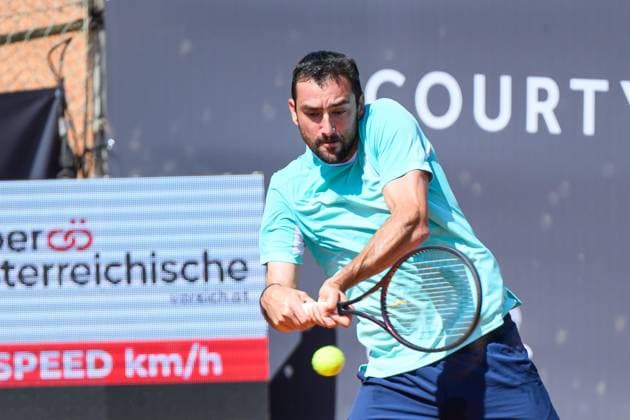 TENNIS - ATP, Tennis Herren DANUBE Upper Austria Open MAUTHAUSEN,AUSTRIA,29.APR.25 - TENNIS - ATP Challenger Tour, DANUBE Upper Austria Open. Image shows Marin Cilic (CRO).  GEPAxpictures xChristianxMoser