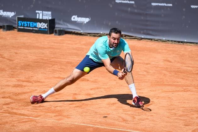 TENNIS - ATP, Tennis Herren DANUBE Upper Austria Open MAUTHAUSEN,AUSTRIA,29.APR.25 - TENNIS - ATP Challenger Tour, DANUBE Upper Austria Open. Image shows Marin Cilic (CRO).  GEPAxpictures xChristianxMoser