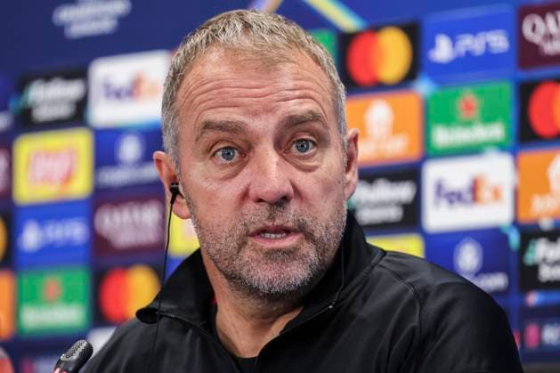 April 29, 2025, Sant Joan Despi, Barcelona, SPAIN: Hansi Flick, head coach of FC Barcelona, Barca attends his press conference, PK, Pressekonferenz during the training day of FC Barcelona ahead the UEFA Champions League, football match against FC Internazionale Milano at Ciudad Esportiva Joan Gamper on April 29, 2025 in Sant Joan Despi, Barcelona, Spain. Sant Joan Despi SPAIN - ZUMAa181 20250429_zaa_a181_080 Copyright: xJavierxBorregox