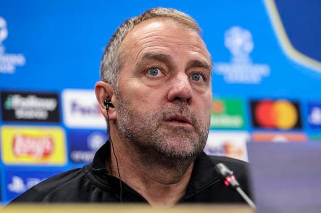 April 29, 2025, Sant Joan Despi, Barcelona, SPAIN: Hansi Flick, head coach of FC Barcelona, Barca attends his press conference, PK, Pressekonferenz during the training day of FC Barcelona ahead the UEFA Champions League, football match against FC Internazionale Milano at Ciudad Esportiva Joan Gamper on April 29, 2025 in Sant Joan Despi, Barcelona, Spain. Sant Joan Despi SPAIN - ZUMAa181 20250429_zaa_a181_085 Copyright: xJavierxBorregox
