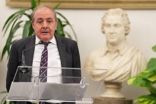 Mauro Vegni during the Presentation of the Grand Arrival of Giro d Italia 108 in Rome, Italy - Tuesday April 29, 2025 - cycling ( Photo by Alfredo Falcone LaPresse )  Copyright: xAlfredoxFalcone LaPressex
