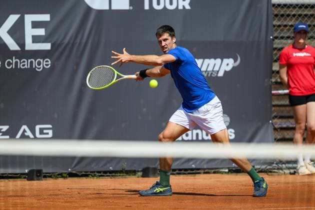 TENNIS - ATP, Tennis Herren DANUBE Upper Austria Open MAUTHAUSEN,AUSTRIA,29.APR.25 - TENNIS - ATP Challenger Tour, DANUBE Upper Austria Open. Image shows Nerman Fatic (BIH).  GEPAxpictures xChristianxMoser