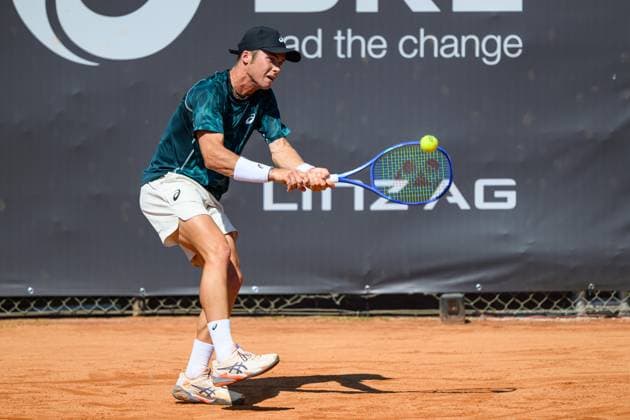 TENNIS - ATP, Tennis Herren DANUBE Upper Austria Open MAUTHAUSEN,AUSTRIA,29.APR.25 - TENNIS - ATP Challenger Tour, DANUBE Upper Austria Open. Image shows Vilius Gaubas (LTU).  GEPAxpictures xChristianxMoser