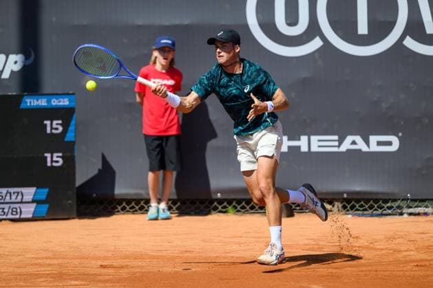 TENNIS - ATP, Tennis Herren DANUBE Upper Austria Open MAUTHAUSEN,AUSTRIA,29.APR.25 - TENNIS - ATP Challenger Tour, DANUBE Upper Austria Open. Image shows Vilius Gaubas (LTU).  GEPAxpictures xChristianxMoser