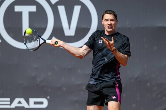 TENNIS - ATP, Tennis Herren DANUBE Upper Austria Open MAUTHAUSEN,AUSTRIA,29.APR.25 - TENNIS - ATP Challenger Tour, DANUBE Upper Austria Open. Image shows Jakub Paul (SUI).  GEPAxpictures xChristianxMoser