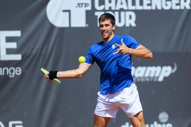 TENNIS - ATP, Tennis Herren DANUBE Upper Austria Open MAUTHAUSEN,AUSTRIA,29.APR.25 - TENNIS - ATP Challenger Tour, DANUBE Upper Austria Open. Image shows Nerman Fatic (BIH).  GEPAxpictures xChristianxMoser