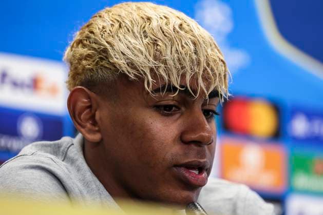April 29, 2025, Sant Joan Despi, Barcelona, SPAIN: Lamine Yamal of FC Barcelona, Barca attends his press conference, PK, Pressekonferenz during the training day of FC Barcelona ahead the UEFA Champions League, football match against FC Internazionale Milano at Ciudad Esportiva Joan Gamper on April 29, 2025 in Sant Joan Despi, Barcelona, Spain. Sant Joan Despi SPAIN - ZUMAa181 20250429_zaa_a181_071 Copyright: xJavierxBorregox