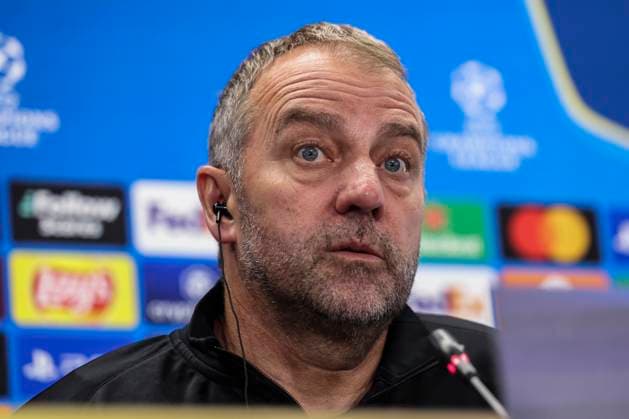 April 29, 2025, Sant Joan Despi, Barcelona, SPAIN: Hansi Flick, head coach of FC Barcelona, Barca attends his press conference, PK, Pressekonferenz during the training day of FC Barcelona ahead the UEFA Champions League, football match against FC Internazionale Milano at Ciudad Esportiva Joan Gamper on April 29, 2025 in Sant Joan Despi, Barcelona, Spain. Sant Joan Despi SPAIN - ZUMAa181 20250429_zaa_a181_086 Copyright: xJavierxBorregox
