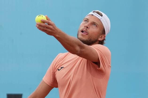 TENNIS - MUTUA MADRID OPEN 2025 Alexandre Muller of France during the Mutua Madrid Open 2025, ATP, Tennis Herren Masters 1000 and WTA, Tennis Damen 1000, tennis tournament on 29 April 2025 at Caja Magica in Madrid, Spain - Photo Laurent Lairys PSNEWZ MadridSpain  Copyright: xLaurentxLairysx