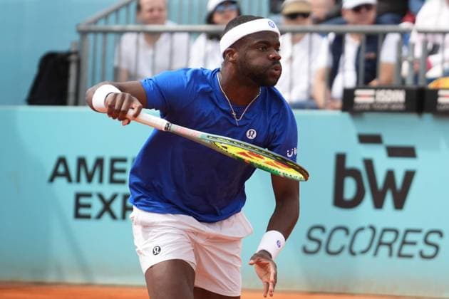 TENNIS - MUTUA MADRID OPEN 2025 Laurent Lairys MAXPPP - Frances Tiafoe of Etats-Unis during the Mutua Madrid Open 2025, ATP, Tennis Herren Masters 1000 and WTA, Tennis Damen 1000, tennis tournament on 29 April 2025 at Caja Magica in Madrid, Spain - Photo Laurent Lairys MAXPPP Madrid Spain  Copyright: xMAXPPPxLaurentxLairysx LLR202504293490 LLR202504293490