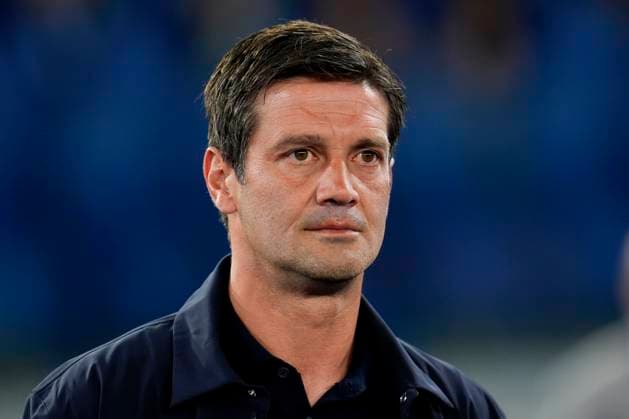 Head Coach Cristian Chivu (Parma Calcio) looks on, Serie A, SS Lazio v Parma Calcio, Olimpico Stadium, April 28, 2025, Rome, Italy.
