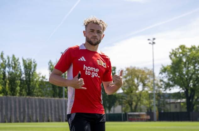 Football, Men, Season 2024 2025, 1 Bundesliga, 1 FC Union Berlin, Training, Benedict Hollerbach 1 FC Union , 29 04 2025, Copyright: xMatthiasxKochx