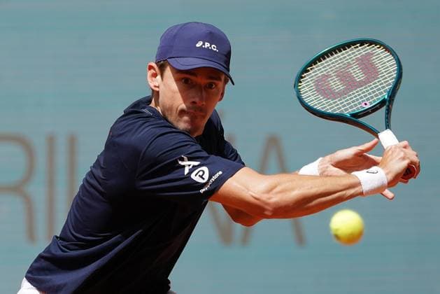 MADRID OPEN TENNIS 2025. ATP, Tennis Herren DE MINAUR (AUS) v SHAPOVALOV (CAN). Alex De Minaur, Australia, during Madrid Open Tennis 2025 match. April 29, 2025.(ALTERPHOTOS Acero) MadridSpain  Copyright: xAcerox