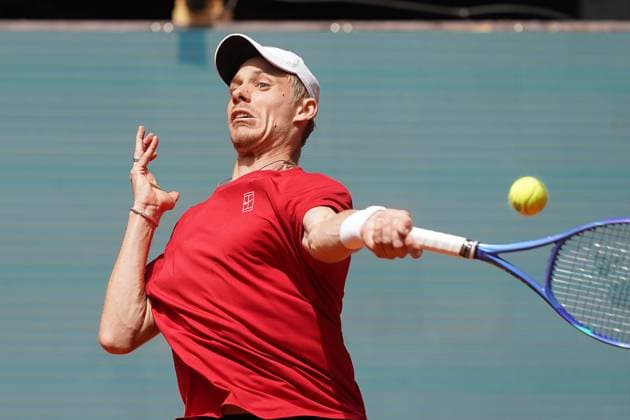 MADRID OPEN TENNIS 2025. ATP, Tennis Herren DE MINAUR (AUS) v SHAPOVALOV (CAN). Dennis Shapovalov, Canada, during Madrid Open Tennis 2025 match. April 29, 2025.(ALTERPHOTOS Acero) MadridSpain  Copyright: xAcerox