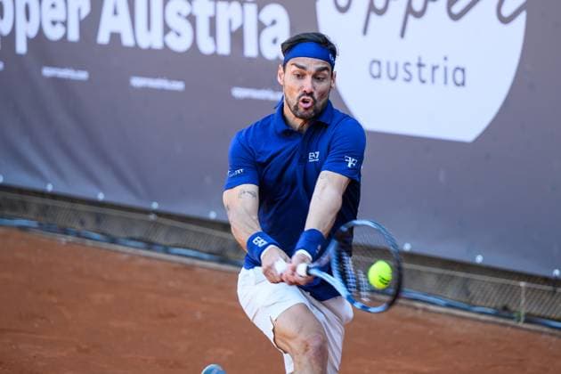 TENNIS - ATP, Tennis Herren DANUBE Upper Austria Open MAUTHAUSEN,AUSTRIA,29.APR.25 - TENNIS - ATP Challenger Tour, DANUBE Upper Austria Open. Image shows Fabio Fognini (ITA).  GEPAxpictures xChristianxMoser