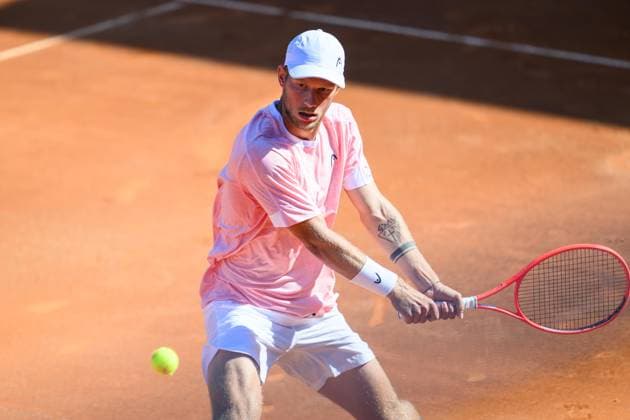 TENNIS - ATP, Tennis Herren DANUBE Upper Austria Open MAUTHAUSEN,AUSTRIA,29.APR.25 - TENNIS - ATP Challenger Tour, DANUBE Upper Austria Open. Image shows Neil Oberleitner (AUT).  GEPAxpictures xChristianxMoser