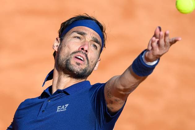 TENNIS - ATP, Tennis Herren DANUBE Upper Austria Open MAUTHAUSEN,AUSTRIA,29.APR.25 - TENNIS - ATP Challenger Tour, DANUBE Upper Austria Open. Image shows Fabio Fognini (ITA).  GEPAxpictures xChristianxMoser
