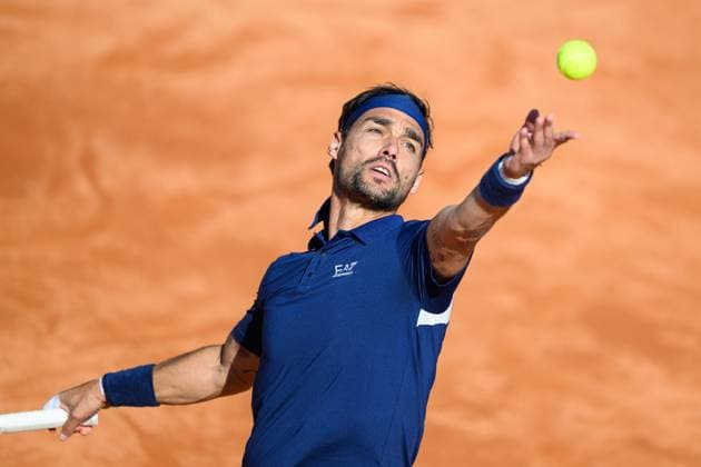 TENNIS - ATP, Tennis Herren DANUBE Upper Austria Open MAUTHAUSEN,AUSTRIA,29.APR.25 - TENNIS - ATP Challenger Tour, DANUBE Upper Austria Open. Image shows Fabio Fognini (ITA).  GEPAxpictures xChristianxMoser