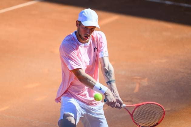 TENNIS - ATP, Tennis Herren DANUBE Upper Austria Open MAUTHAUSEN,AUSTRIA,29.APR.25 - TENNIS - ATP Challenger Tour, DANUBE Upper Austria Open. Image shows Neil Oberleitner (AUT).  GEPAxpictures xChristianxMoser
