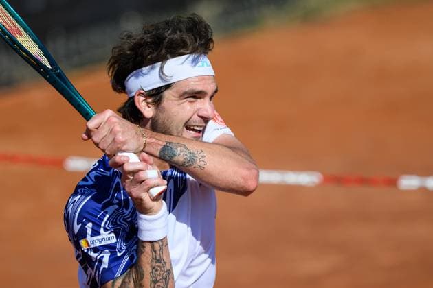 TENNIS - ATP, Tennis Herren DANUBE Upper Austria Open MAUTHAUSEN,AUSTRIA,29.APR.25 - TENNIS - ATP Challenger Tour, DANUBE Upper Austria Open. Image shows Thiago Seyboth Wild (BRA).  GEPAxpictures xChristianxMoser