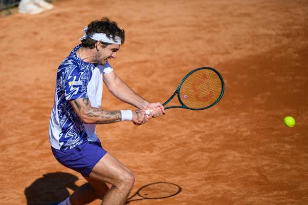 TENNIS - ATP, Tennis Herren DANUBE Upper Austria Open MAUTHAUSEN,AUSTRIA,29.APR.25 - TENNIS - ATP Challenger Tour, DANUBE Upper Austria Open. Image shows Thiago Seyboth Wild (BRA).  GEPAxpictures xChristianxMoser