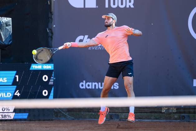 TENNIS - ATP, Tennis Herren DANUBE Upper Austria Open MAUTHAUSEN,AUSTRIA,29.APR.25 - TENNIS - ATP Challenger Tour, DANUBE Upper Austria Open. Image shows Alejandro Moro Canas (ESP).  GEPAxpictures xChristianxMoser