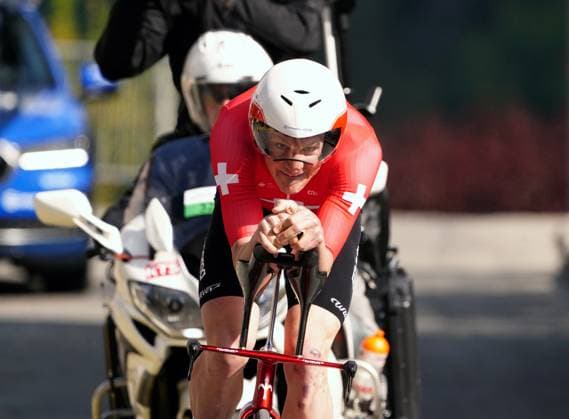 29 04 2025 Switzerland Tour de Romandie Prolog Saint Imier Saint Imier Picture Stefan Kueng SUI Team FDJ Action Single picture