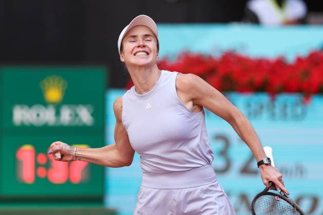 April 29, 2025, Madrid, Madrid, Spain: Elina Svitolina of Ukraine celebrates after winning against Maria Sakkari of Greece during the Mutua Madrid Open 2025, ATP, Tennis Herren Masters 1000 and WTA, Tennis Damen 1000 tennis tournament, celebrated at Caja Magica on April 29, 2025 in Madrid, Spain. Madrid Spain - ZUMAa181 20250429_zaa_a181_211 Copyright: xIrinaxR.xHipolitox