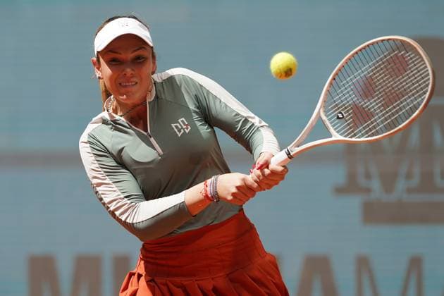 MADRID OPEN TENNIS 2025. WTA, Tennis Damen KEYS (USA) v VEKIC (CRO). Donna Vekic, Croatia, during Madrid Open Tennis 2025 match. April 29, 2025.(ALTERPHOTOS Acero) MadridSpain  Copyright: xAcerox