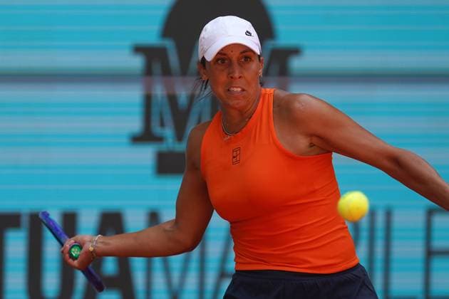 MADRID OPEN TENNIS 2025. WTA, Tennis Damen KEYS (USA) v VEKIC (CRO). Madison Keys, USA, during Madrid Open Tennis 2025 match. April 29, 2025.(ALTERPHOTOS Acero) MadridSpain  Copyright: xAcerox