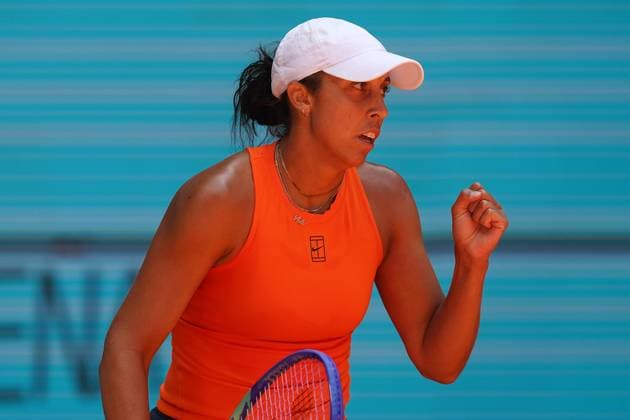 MADRID OPEN TENNIS 2025. WTA, Tennis Damen KEYS (USA) v VEKIC (CRO). Madison Keys, USA, during Madrid Open Tennis 2025 match. April 29, 2025.(ALTERPHOTOS Acero) MadridSpain  Copyright: xAcerox