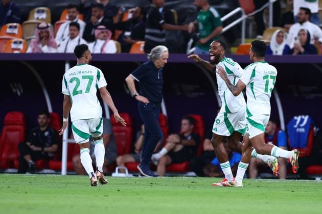 Al-Hilal FC vs Al-Ahli FC - AFC Champions League Elite Semi Finals JEDDAH, SAUDI ARABIA - April 29: Ivan Toney of Team AL-Ahli celebrates scoring their second goal during the AFC Champions League Elite Semi Finals match between Al-Hilal FC and Al-Ahli FC FC at King Abdullah Sports City Stadium on April 29, 2025 in Jeddah, Saudi Arabia. Jeddah Saudi Arabia Copyright: xAbdullahxAhmedx