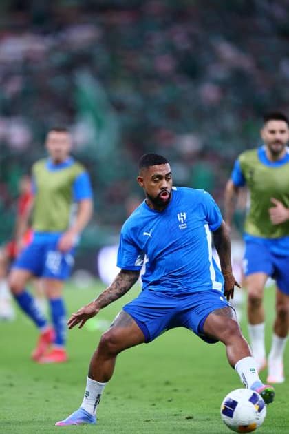 Al-Hilal FC vs Al-Ahli FC - AFC Champions League Elite Semi Finals JEDDAH, SAUDI ARABIA - April 29: Malcom of Team Al-Hilal FC warms up prior to the AFC Champions League Elite Semi Finals match between Al-Hilal FC and Al-Ahli FC FC at King Abdullah Sports City Stadium on April 29, 2025 in Jeddah, Saudi Arabia. Jeddah Saudi Arabia Copyright: xAbdullahxAhmedx