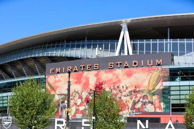 April 29, 2025, London, United Kingdom: View outside the Emirates stadium a few hours before the UEFA 2024 25 Semi-Final first leg game between ARSENAL and PARIS SAINT GERMAIN London United Kingdom - ZUMAc179 20250429_zep_c179_048 Copyright: xMickaelxChavetx