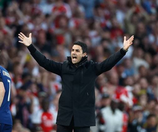 Mikel Arteta the Arsenal manager Arsenal v Paris Saint-Germain, Football, UEFA Champions League, Semi-Final 1st Leg, Emirates Stadium, Islington, London, UK - 29 04 2025 Editorial use only  Copyright: xMattxImpey Shutterstockx 15276217g
