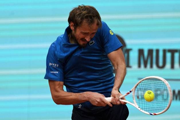April 29, 2025, Madrid, Madrid, Spain: DANIIL MEDVEDEV of Russia during his match against BRANDON NAKASHIMA of the United States during the Men s Singles Round of 16 match on Day Eight of the Mutua Madrid Open at La Caja Magica. Madrid Spain - ZUMAd308 20250429_zsp_d308_045 Copyright: xJuanxCarlosxLucasx