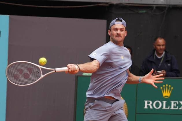 TENNIS - MUTUA MADRID OPEN 2025 Tommy Paul of Etats-Unis during the Mutua Madrid Open 2025, ATP, Tennis Herren Masters 1000 and WTA, Tennis Damen 1000, tennis tournament on 29 April 2025 at Caja Magica in Madrid, Spain - Photo Laurent Lairys PSNEWZ MadridSpain  Copyright: xLaurentxLairysx