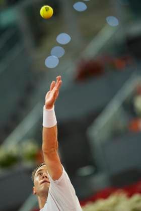 Mutua Madrid Open - Day Eight Casper Ruud during the match between Taylor Fritz of the United States and Casper Ruud of Norway of the Men s Singles Round of 16 match on Day Eight of the Mutua Madrid Open 2025, ATP, Tennis Herren Masters 1000 and WTA, Tennis Damen 1000, tournament celebrates at La Caja Magica on April 29, 2025 in Madrid, Spain. Madrid Spain  Copyright: xJosexBretonx originalFilename:bretonhernandez-mutuamad250429_np81O.jpg