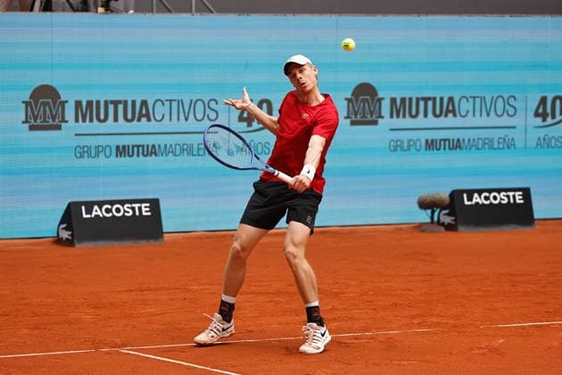 Denis Shapovalov (CAN), APRIL 29, 2025 - Tennis : Denis Shapovalov during singles round of 32 match against Alex De Minaur on the ATP, Tennis Herren tour Masters 1000 tournaments Mutua Madrid Open tennis tournament at the Caja Magica in Madrid, Spain. Noxthirdxpartyxsales  (289068077)